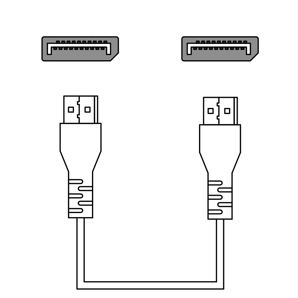 Mietartikel DisplayPort-Kabel (0,25m, 1.1)