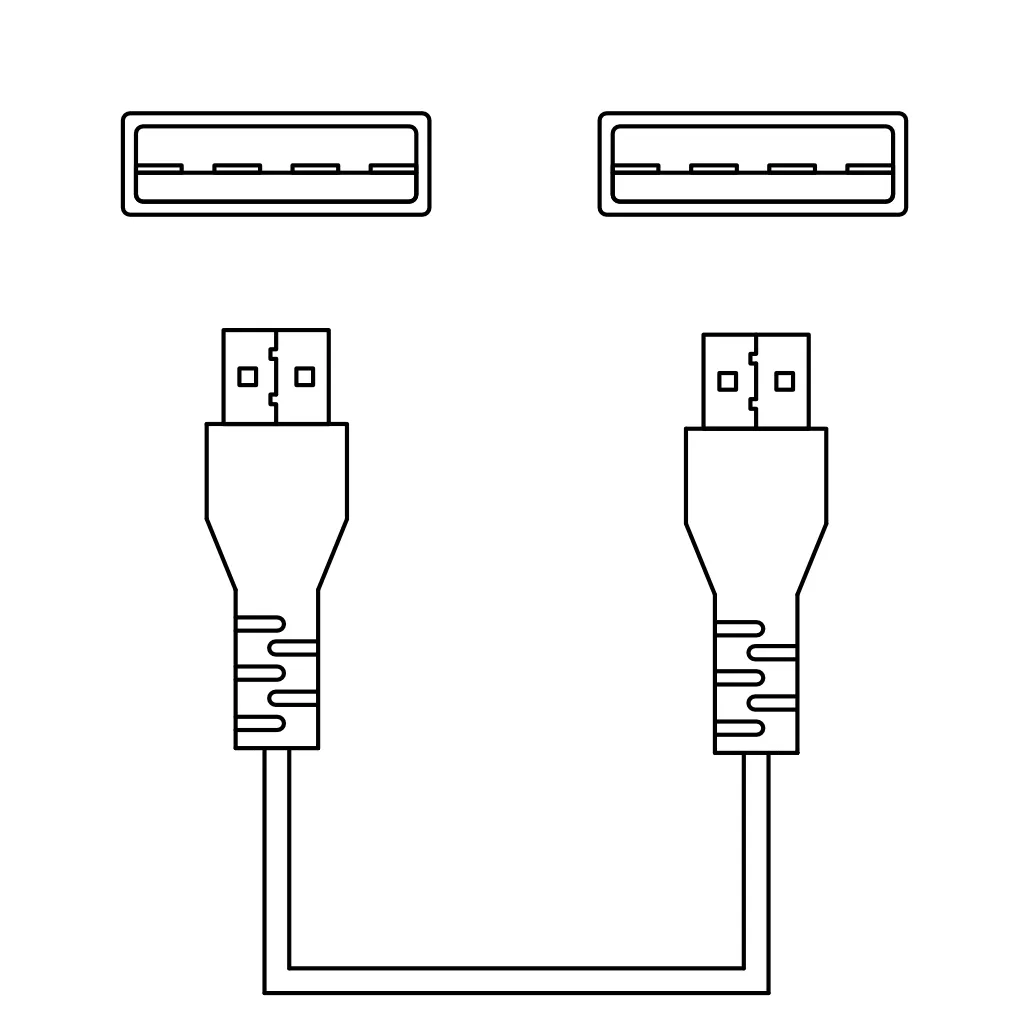 Mietartikel USB-Kabel (0,25m, USB 2.0, A ↔ A)