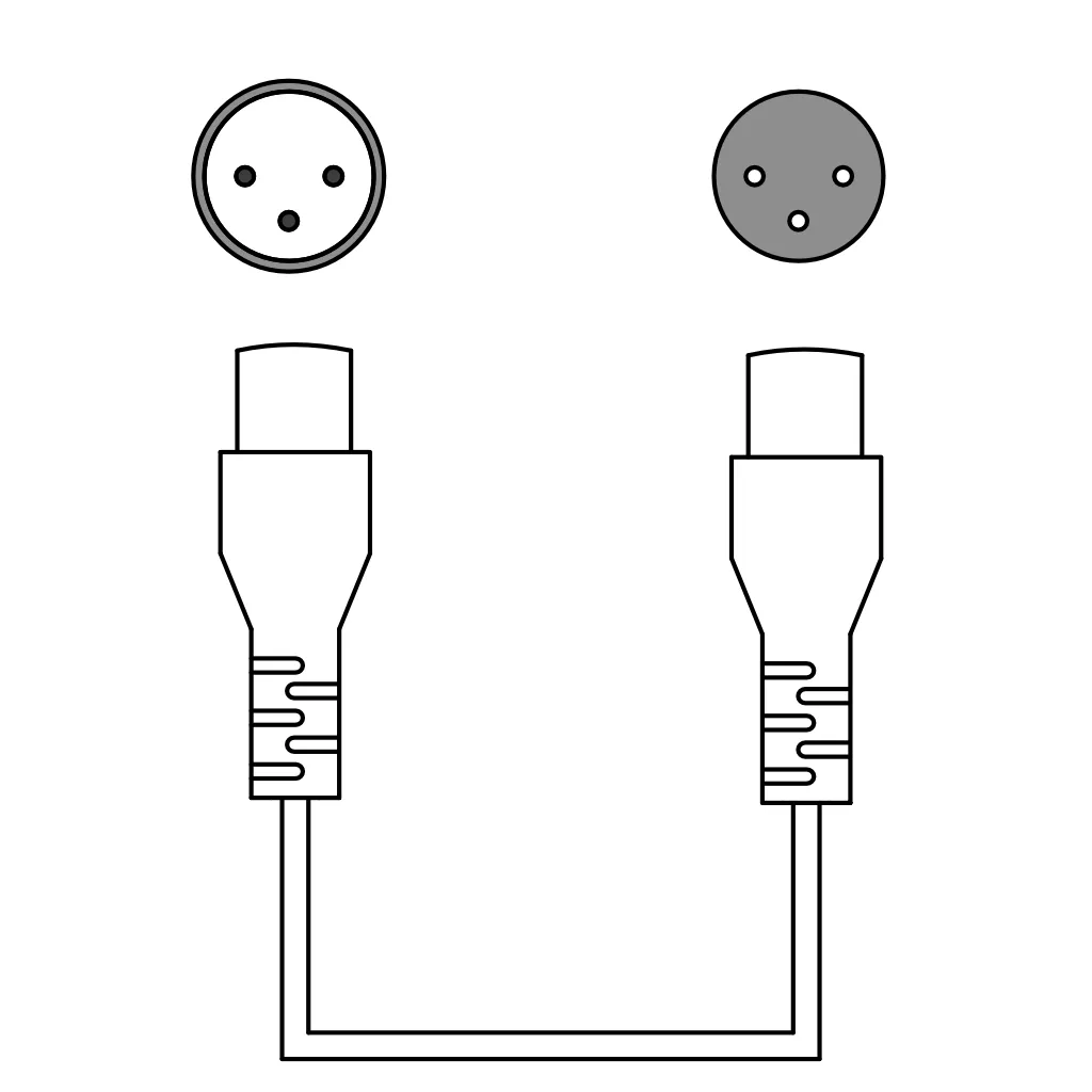 Mietartikel XLR-Kabel (0,25m, 3-Polig)